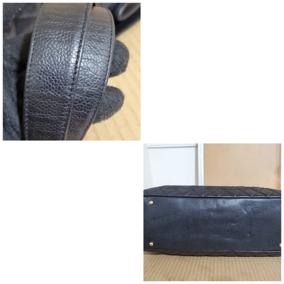 Authentic CHANEL Caviar Quilted XL Grand Shopping Tote GST Black - Picture 6 of 11